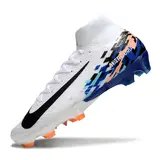 Nike Air Zoom Mercurial Superfly 10 Elite White Blue and Black Firm Ground FG Football Boot