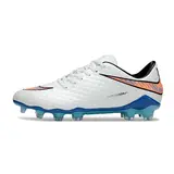 Nike Phantom Hypervenom Elite White Blue and Orange Firm Ground FG Football Boot