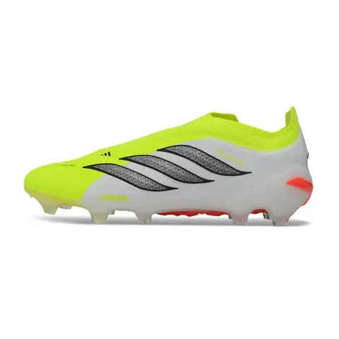 Adidas Predator 26 Elite Laceless Light Green and White Firm Ground FG Football Boot