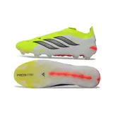 Adidas Predator 26 Elite Laceless Light Green and White Firm Ground FG Football Boot