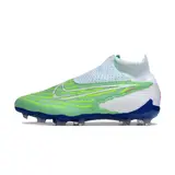 Nike Phantom GX Elite DF White and Green Firm Ground FG Kids Football Boot