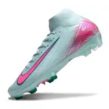 Nike Air Zoom Mercurial Superfly 10 Elite Light Blue and Pink Firm Ground FG Football Boot - Grey/Pink