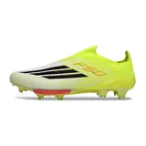 Adidas F50+ Elite Laceless Black and Yellow Firm Ground FG Football Boot - Volt/White