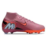 Nike Air Zoom Mercurial Superfly 10 Elite Pink Firm Ground FG Kids Football Boot - Maroon/Orange