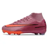 Nike Air Zoom Mercurial Superfly 10 Elite Pink Firm Ground FG Kids Football Boot - Maroon/Orange