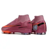 Nike Air Zoom Mercurial Superfly 10 Elite Pink Firm Ground FG Kids Football Boot - Maroon/Orange