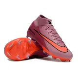 Nike Air Zoom Mercurial Superfly 10 Elite Pink Firm Ground FG Kids Football Boot - Maroon/Orange