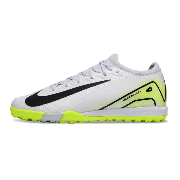 Nike Zoom Mercurial Vapor 16 Elite Kids White and Green Turf TF Football Boot