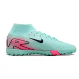 Nike Zoom Mercurial Superfly 10 Elite Kids Light Blue and Pink Turf TF Football Boot