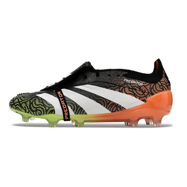 Adidas Predator 30 Elite Tongue Black Green and Orange Firm Ground FG Football Boot