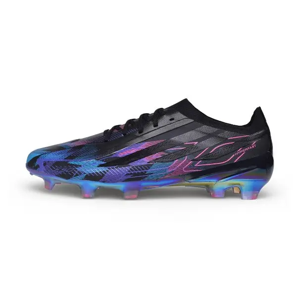 Adidas F50 Hyperfast Elite Black and Blue Firm Ground FG Football Boot
