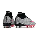 Nike Zoom Mercurial Superfly 9 Elite Gray and Pink Aluminium Studs SG Football Boot