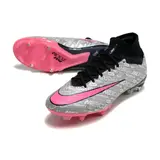 Nike Zoom Mercurial Superfly 9 Elite Gray and Pink Aluminium Studs SG Football Boot