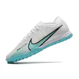 Nike Zoom Mercurial Vapor 15 Elite White and Light Blue Turf TF Football Boot