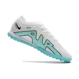 Nike Zoom Mercurial Vapor 15 Elite White and Light Blue Turf TF Football Boot