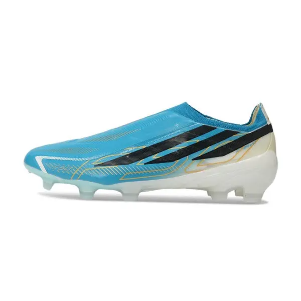 Adidas F50 Hyperfast Laceless Elite World Cup Pack Firm Ground FG Football Boot - Cyan/Blue