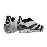 Adidas Predator 30 Elite Laceless Silver and Black Firm Ground FG Football Boot