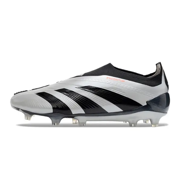 Adidas Predator 30 Elite Laceless Silver and Black Firm Ground FG Football Boot