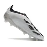 Adidas Predator 30 Elite Laceless Silver and Black Firm Ground FG Football Boot