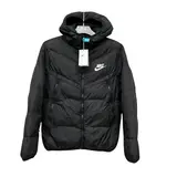 Nike Black Puffer Jacket - Black Hooded