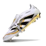 Adidas Predator 25 Elite Tongue White and Gold Firm Ground FG Football Boot