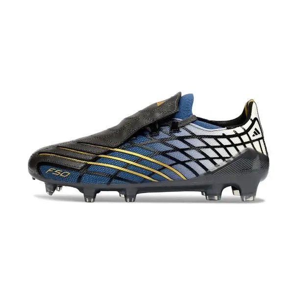 Adidas F50 Spider Black, Golden and White Firm Ground FG Football Boot