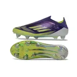 Adidas F50 Elite Laceless Purple and Green Mixed Studs SG Football Boot