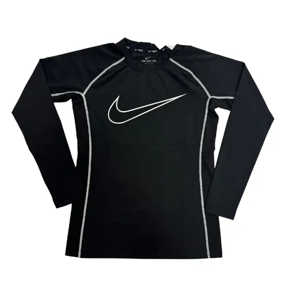 Nike Black Long Sleeve T-Shirt - Outline Swoosh