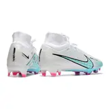 Nike Zoom Mercurial Superfly 9 Elite White Light Blue and Pink Firm Ground FG Football Boot