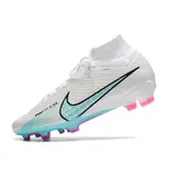 Nike Zoom Mercurial Superfly 9 Elite White Light Blue and Pink Firm Ground FG Football Boot