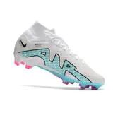 Nike Zoom Mercurial Superfly 9 Elite White Light Blue and Pink Firm Ground FG Football Boot