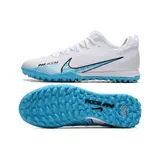 Nike Zoom Mercurial Vapor 15 Pro Zoom White and Blue Turf TF Football Boot
