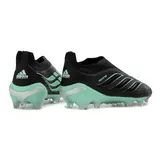 Adidas Predator 26 Elite Laceless Black and Green Firm Ground FG Football Boot