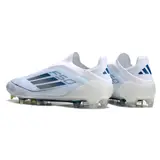 Adidas F50 Elite Laceless White and Blue Firm Ground FG Football Boot - Ice Blue