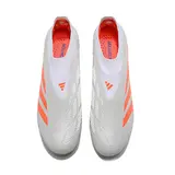 Adidas Predator 30 Elite Laceless White and Orange Firm Ground FG Kids Football Boot