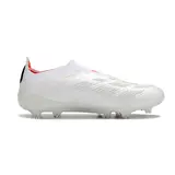 Adidas Predator 30 Elite Laceless White and Orange Firm Ground FG Kids Football Boot