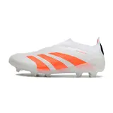 Adidas Predator 30 Elite Laceless White and Orange Firm Ground FG Kids Football Boot