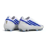 Adidas F50 Hyperfast Laceless Elite White and Blue Firm Ground FG Football Boot
