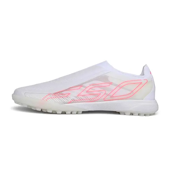Adidas F50 Hyperfast Laceless Elite White Turf TF Football Boot