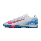 Nike Zoom Mercurial Vapor 16 Elite Kids White Blue and Pink Turf TF Football Boot