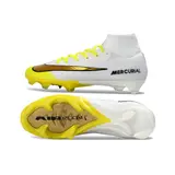 Nike Air Zoom Mercurial Superfly 10 Elite White and Yellow Firm Ground FG Football Boot