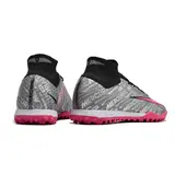 Nike Zoom Mercurial Superfly 9 Elite Gray and Pink Turf TF Football Boot