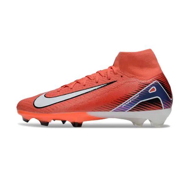 Nike Air Zoom Mercurial Superfly 10 Elite Red Firm Ground FG Football Boot - Orange/Purple