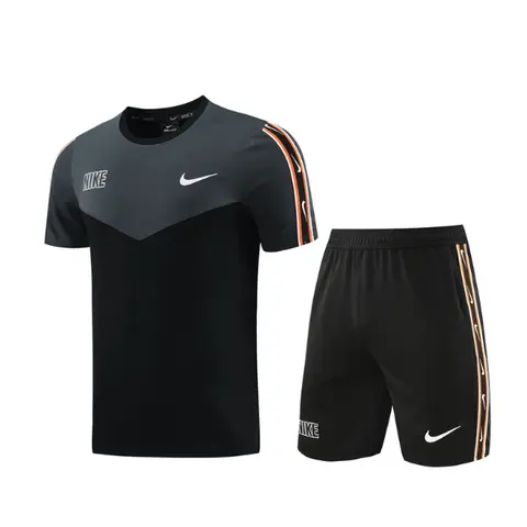 Nike Grey Black Training Set T-Shirt and Shorts