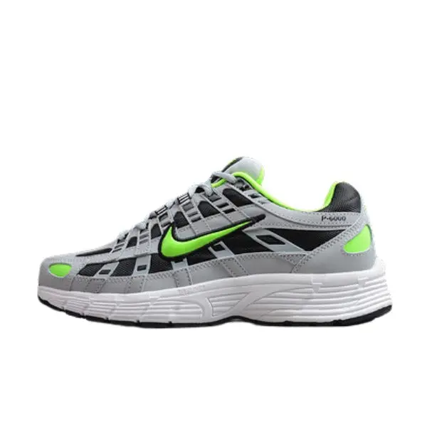 Nike P-6000 Gray and Green Running Shoes - Grey/Volt