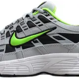 Nike P-6000 Gray and Green Running Shoes - Grey/Volt