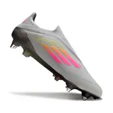 Adidas F50 Elite Laceless Grey Pink and Yellow Mixed Studs SG Football Boot