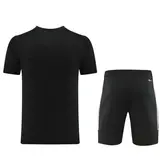 Adidas Black Training Set T-Shirt and Shorts - Grey Pattern