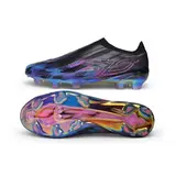 Adidas F50 Hyperfast Laceless Elite Black and Blue Firm Ground FG Football Boot