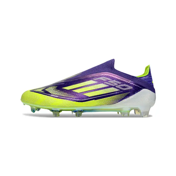 Adidas F50 Elite Laceless Purple and Green Firm Ground FG Football Boot